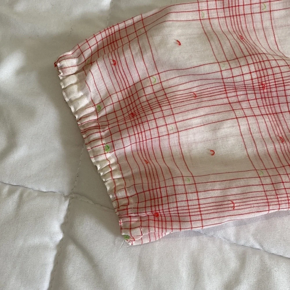 Vintage 60s does 50s Plaid Fit and Flare Cotton Day Dress - Picture 11 of 13